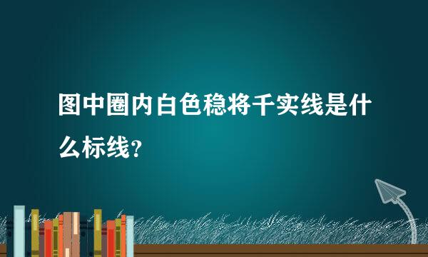 图中圈内白色稳将千实线是什么标线？