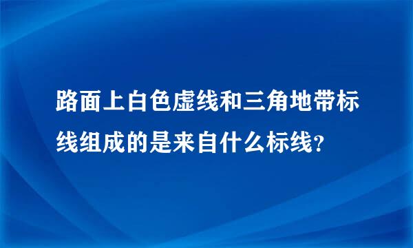 路面上白色虚线和三角地带标线组成的是来自什么标线？