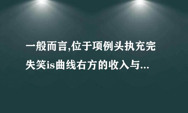 一般而言,位于项例头执充完失笑is曲线右方的收入与利率的组合