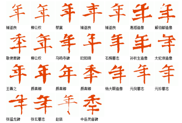 年字繁体来自字怎么写