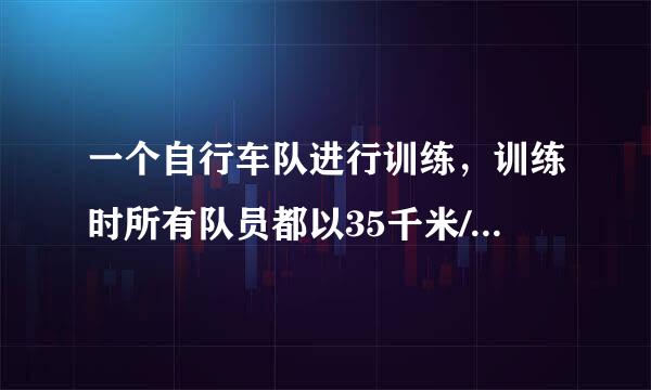 一个自行车队进行训练，训练时所有队员都以35千米/时的速度前进，突然，1号队员以45千米/时的速度独自前进