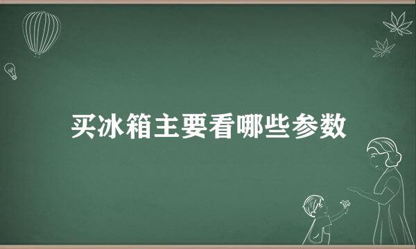 买冰箱主要看哪些参数