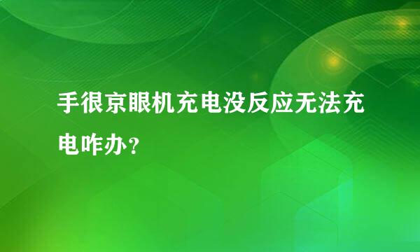 手很京眼机充电没反应无法充电咋办？