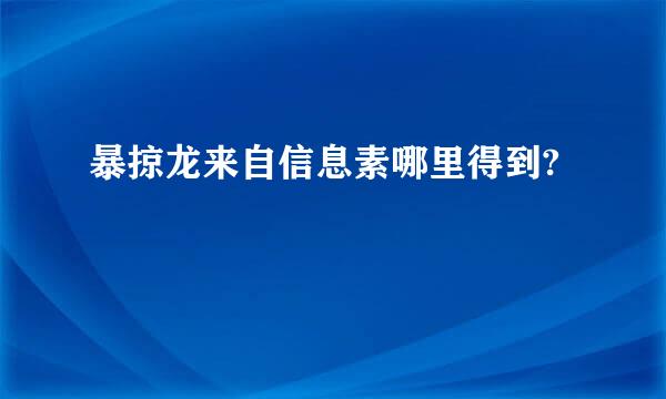 暴掠龙来自信息素哪里得到?