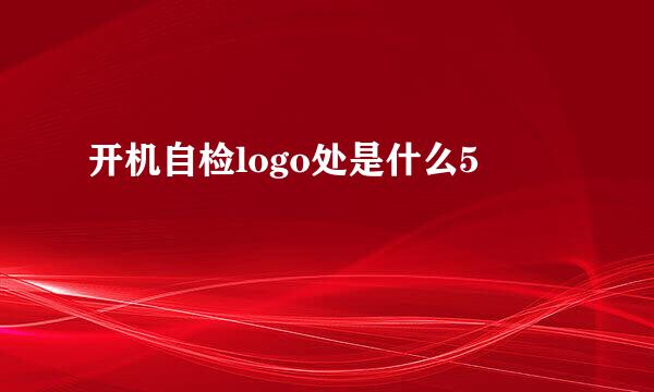 开机自检logo处是什么5