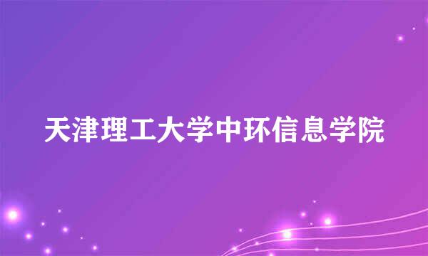 天津理工大学中环信息学院