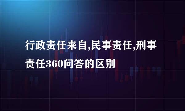 行政责任来自,民事责任,刑事责任360问答的区别