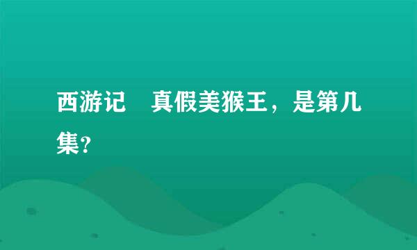 西游记 真假美猴王，是第几集？