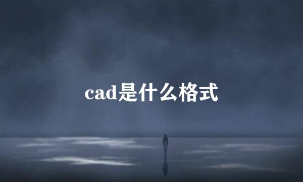 cad是什么格式