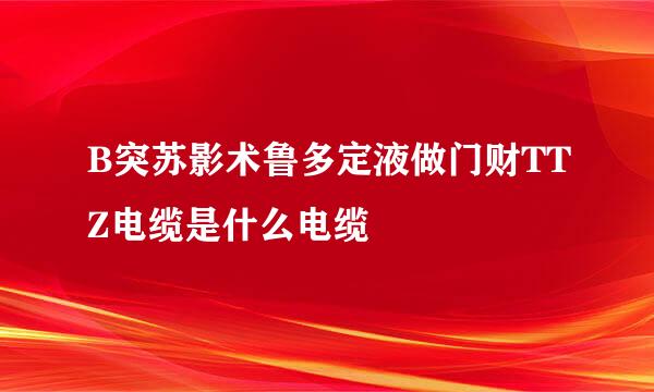 B突苏影术鲁多定液做门财TTZ电缆是什么电缆