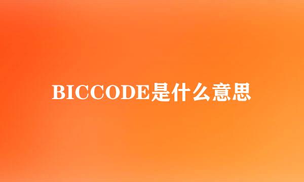 BICCODE是什么意思