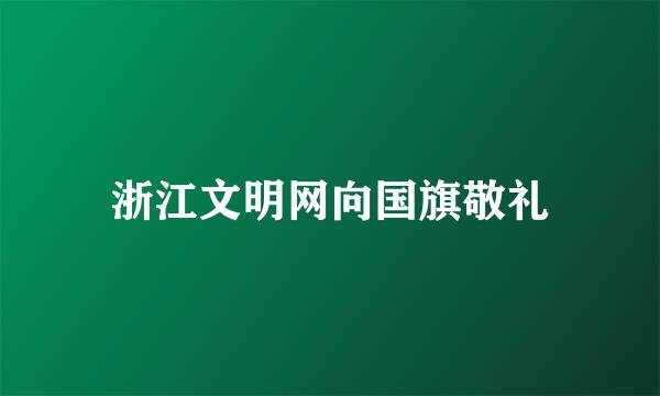 浙江文明网向国旗敬礼