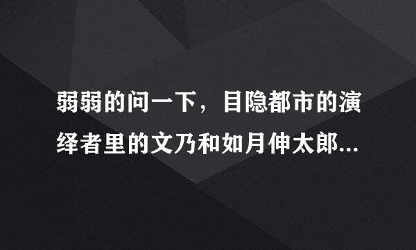 弱弱的问一下，目隐都市的演绎者里的文乃和如月伸太郎是CP吗？