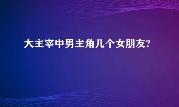 大主宰中男主角几个女朋友?