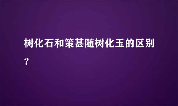 树化石和策甚随树化玉的区别？