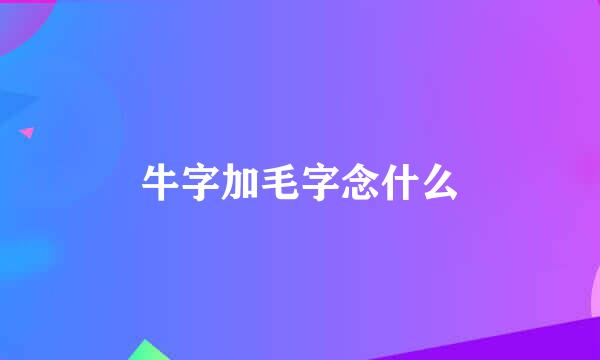 牛字加毛字念什么