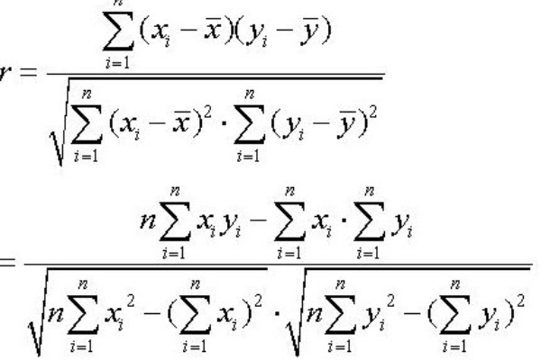 相关系数r的计算公式是什么?