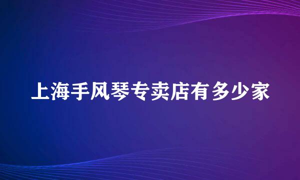 上海手风琴专卖店有多少家