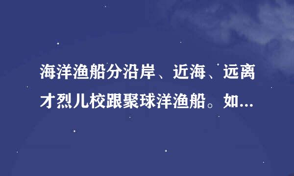 海洋渔船分沿岸、近海、远离才烈儿校跟聚球洋渔船。如何区别定义三种呢？