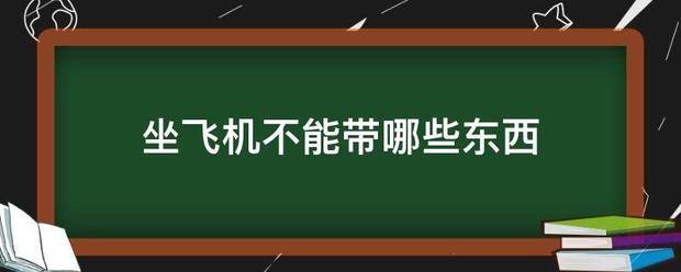 坐飞机不能带哪些东西