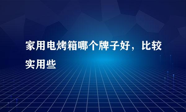 家用电烤箱哪个牌子好，比较实用些