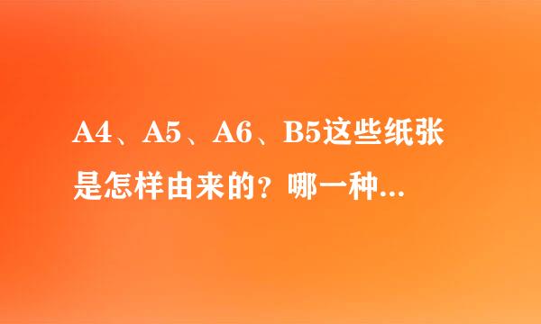 A4、A5、A6、B5这些纸张是怎样由来的？哪一种尺寸是最小的？