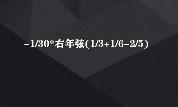 -1/30*右年弦(1/3+1/6-2/5)