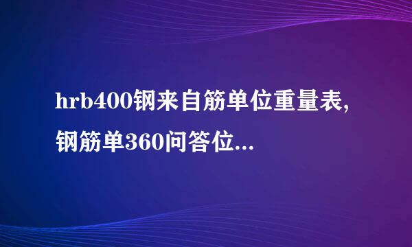 hrb400钢来自筋单位重量表,钢筋单360问答位重量表图片