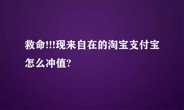 救命!!!现来自在的淘宝支付宝怎么冲值?