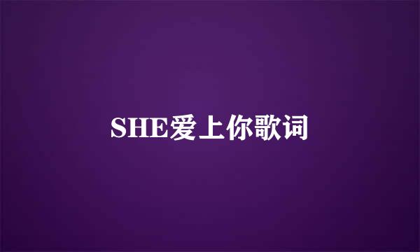 SHE爱上你歌词