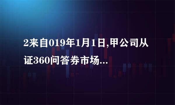 2来自019年1月1日,甲公司从证360问答券市场上购入股票，支付价款450万元，其中含已宣告但尚未发放的现任前兴钢金股利20万元...