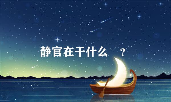 静官在干什么 ？