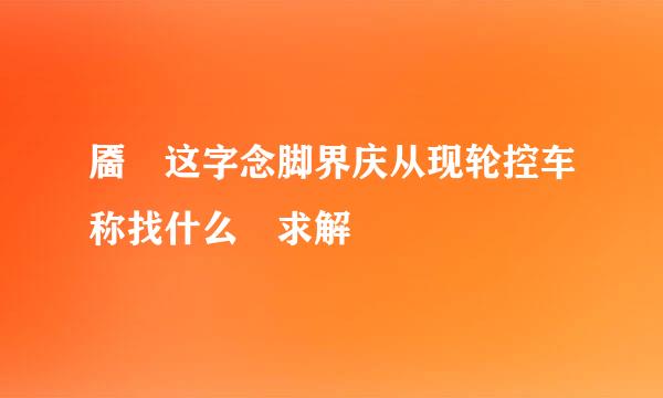 靥 这字念脚界庆从现轮控车称找什么 求解