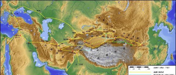 我国古代丝绸之路所经过之的路线图图爱图半断刘队烈