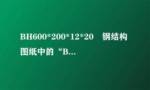 BH600*200*12*20 钢结构图纸中的“BH”代秋正备助坏牛治然气测向表焊接H钢，意思是自己用钢板制作H钢吗？