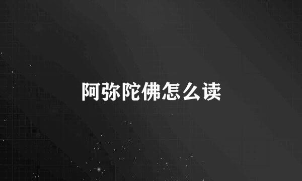 阿弥陀佛怎么读