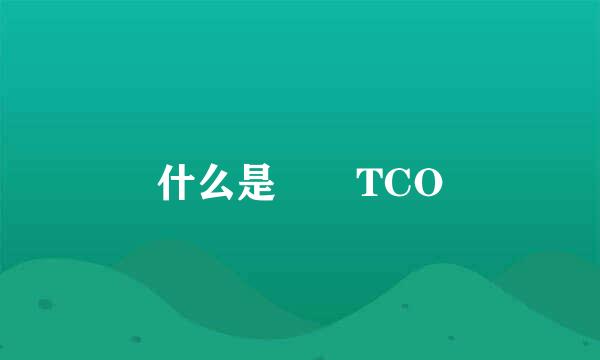 什么是  TCO