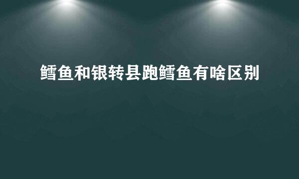 鳕鱼和银转县跑鳕鱼有啥区别