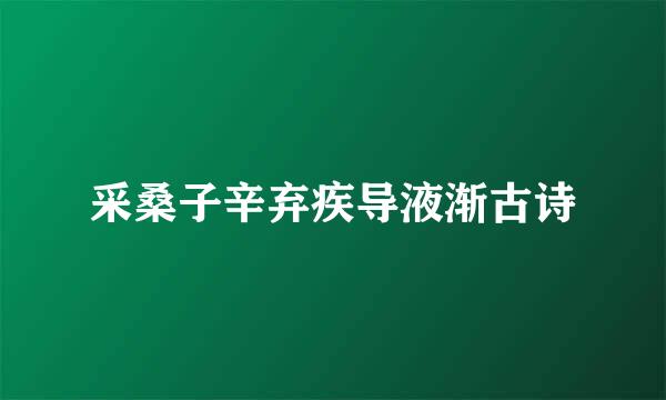 采桑子辛弃疾导液渐古诗