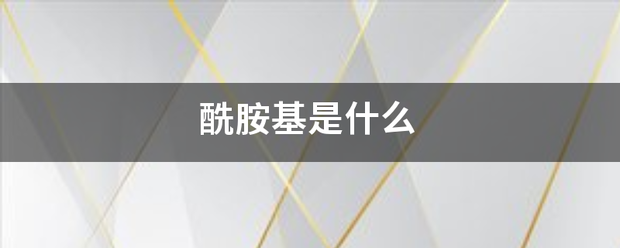 酰胺基是什么