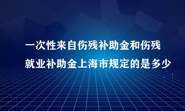 一次性来自伤残补助金和伤残就业补助金上海市规定的是多少