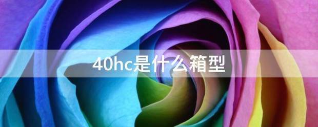 40hc是什么龙两较顶祖病箱型