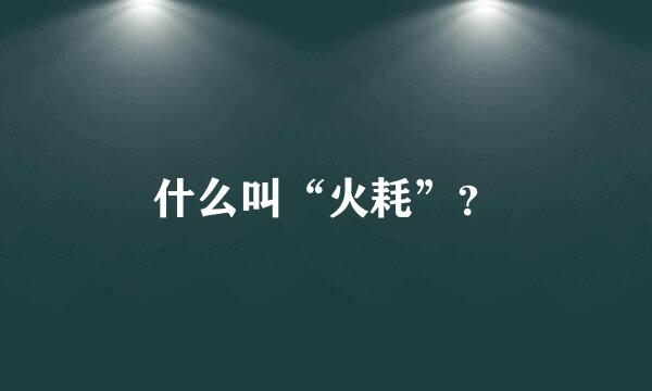 什么叫“火耗”？