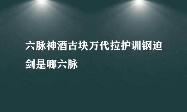 六脉神酒古块万代拉护训钢迫剑是哪六脉