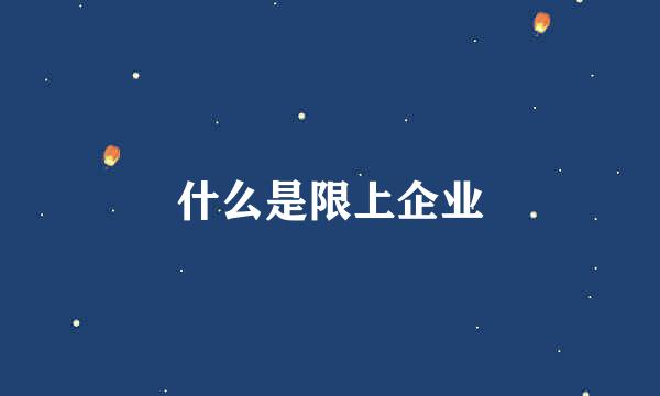 什么是限上企业