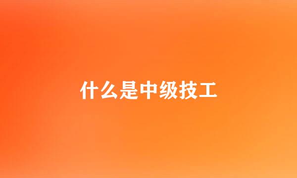 什么是中级技工