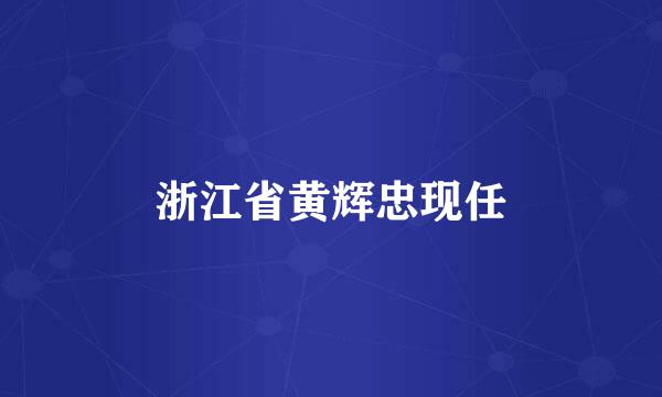 浙江省黄辉忠现任