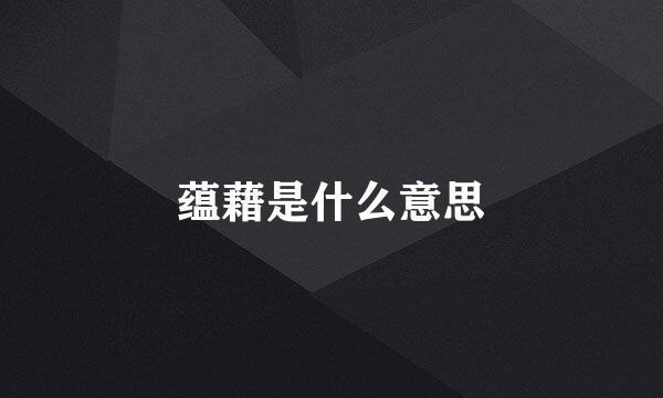 蕴藉是什么意思