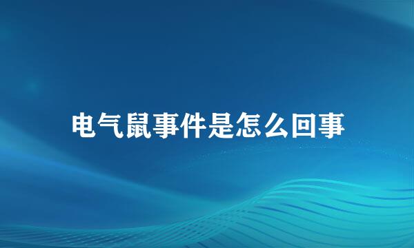 电气鼠事件是怎么回事