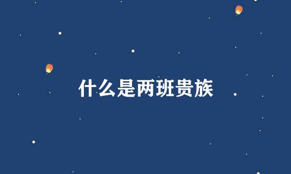 什么是两班贵族